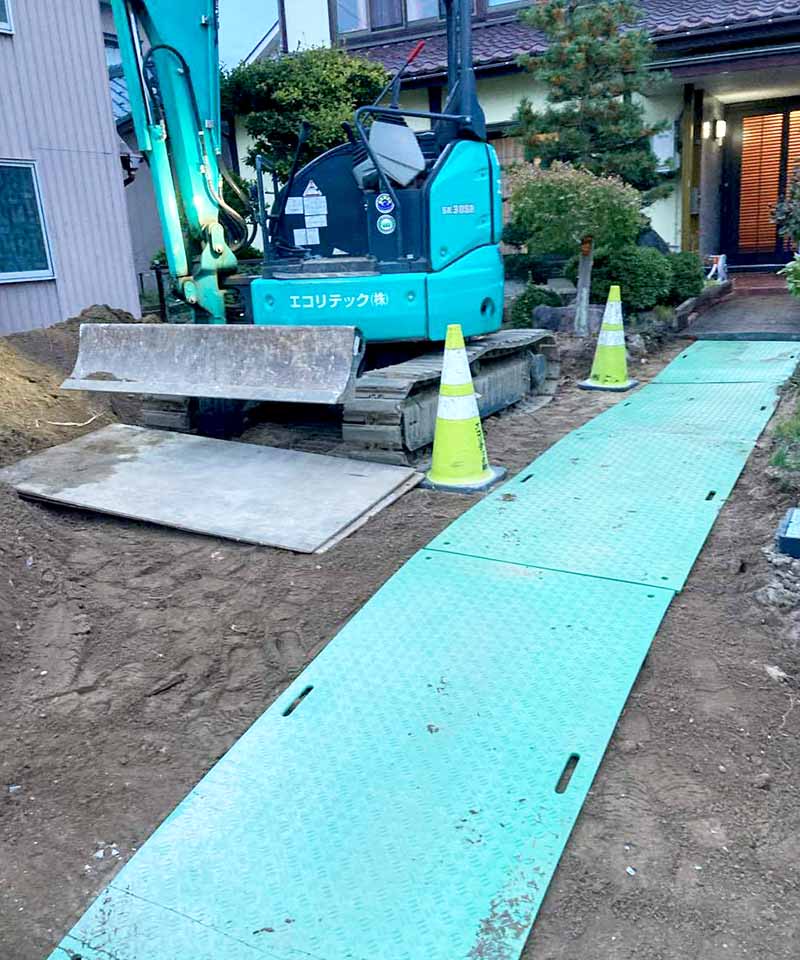 新潟市北区H様邸 外構リフォーム中_ならし