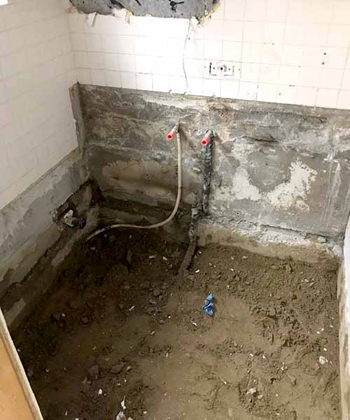 新潟市北区O様邸水まわりリフォーム中_風呂解体