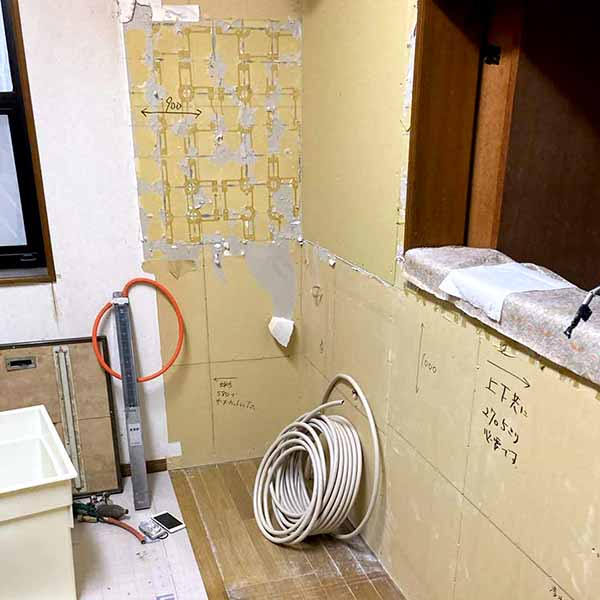 新潟市東区T様邸 キッチンリフォーム前_キッチン下地