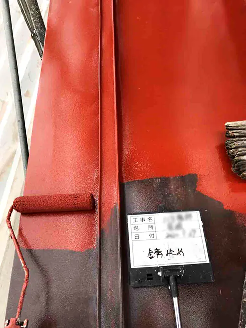 新潟市北区Y様邸　屋根リフォーム中_塗装