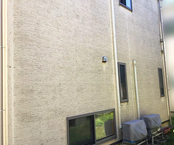 新潟市北区S様邸外壁塗装前_藻の発生