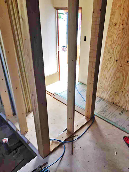 新潟市北区Y様邸　風呂リフォーム中_間取り変更