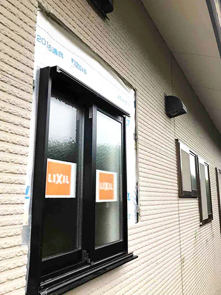 新潟市北区Y様邸　風呂リフォーム中_窓取替え