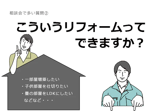 リフォーム相談|新潟市北区、東区、江南区、聖籠町、新発田市、阿賀野市のリフォーム