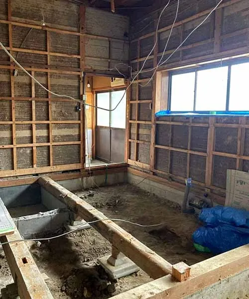 新潟市北区S様邸キッチンリフォーム中_解体