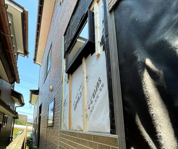 新潟市東区K様邸水まわりリフォーム中_外壁