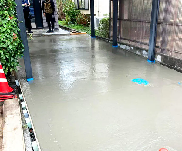 新潟市北区M様邸玄関リフォーム前_コンクリート打設