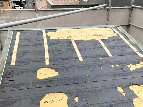 新潟市北区Y様邸 屋根葺き替え中_ルーフィングシート