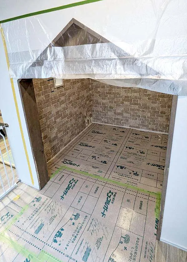 新潟市北区T様邸　ペット対応リフォーム前_養生