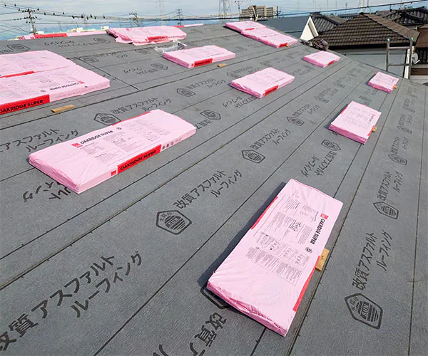 新潟市東区S様邸_屋根リフォーム中_ツーフィングシート