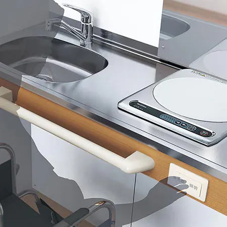 キッチンのバリアフリー化_スイッチなどは手元に集める