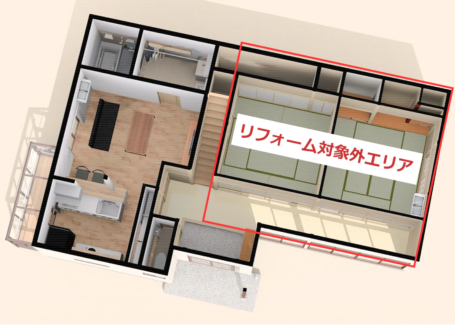 新潟市北区Y様邸フルリフォーム_パース図面