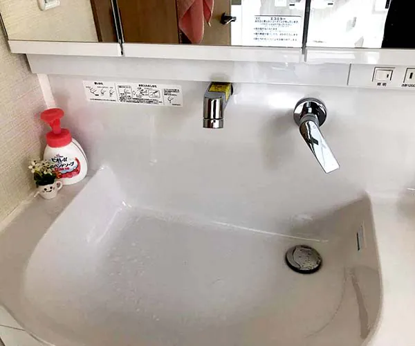 新潟市北区O様邸水まわりリフォーム後_洗面台