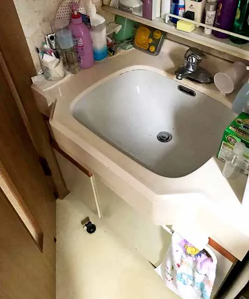 新潟市北区O様邸水まわりリフォーム前_洗面台