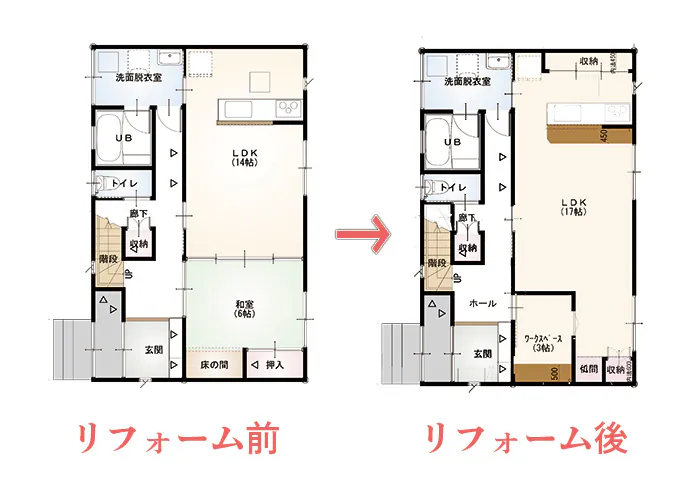 新発田市Y様邸リビングリフォーム_間取り図