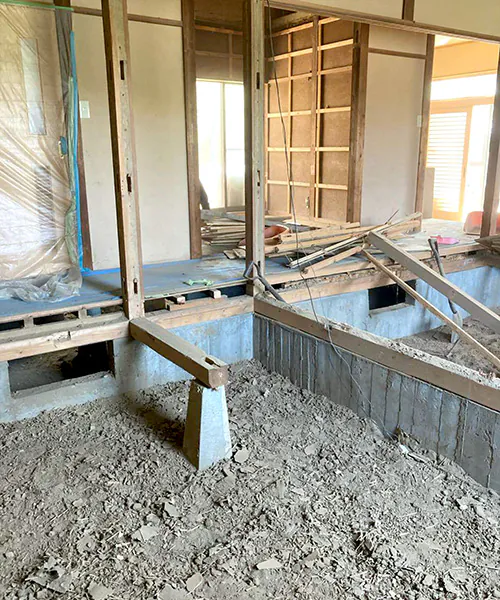 新潟市北区N様邸平屋リフォーム中_床下