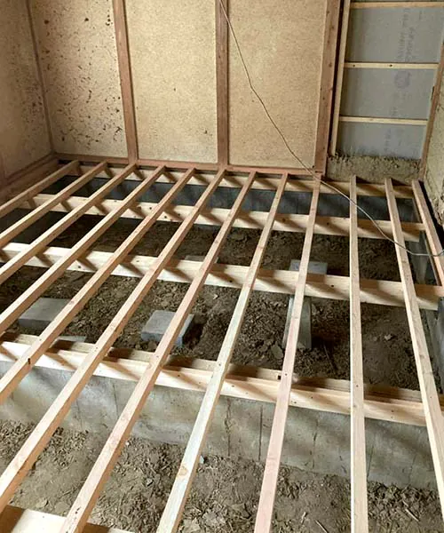 新潟市北区N様邸平屋リフォーム中_床の補強