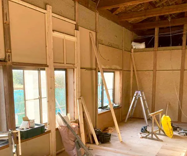 新潟市北区N様邸平屋リフォーム中_壁補強