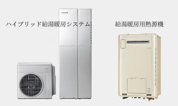 ハイブリッドガス給湯器とガス給湯暖房熱源機
