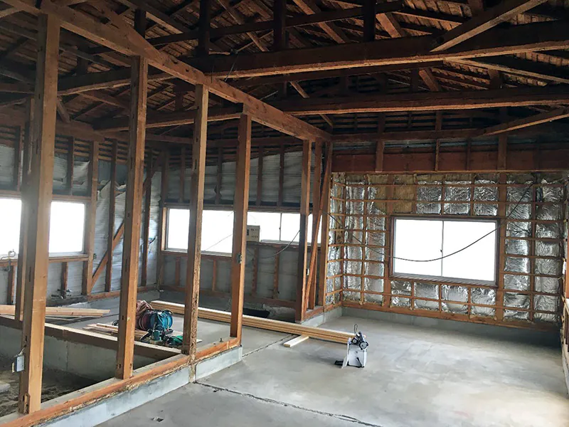 新潟市北区Y様邸平屋リフォーム中_壁抜き