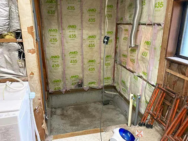 新潟市北区Y様邸水まわりリフォーム中_お風呂