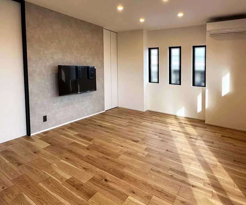 新潟市北区K様邸二世帯リフォーム後_広いリビング