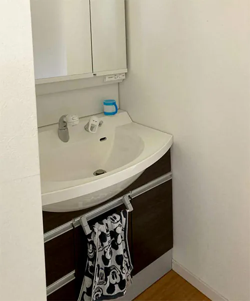 新潟市北区K様邸二世帯リフォーム前_洗面台