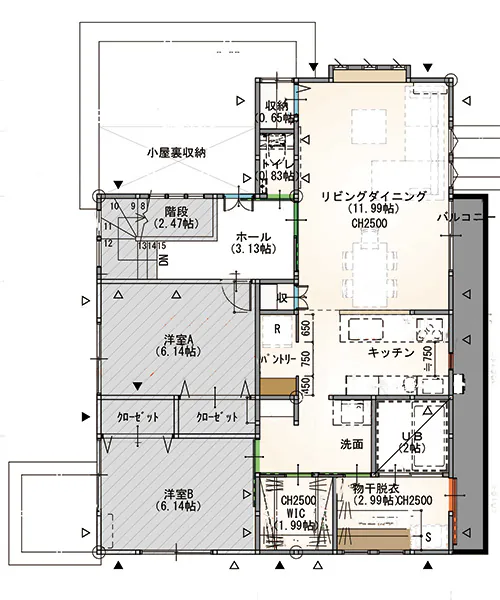 新潟市北区K様邸に世帯リフォーム後_間取り図