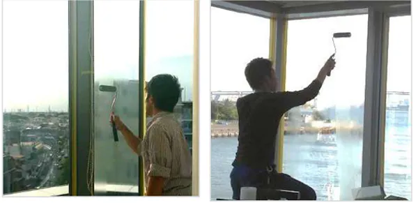 節電ガラスコート施工