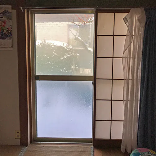 新潟市北区T様邸窓リフォーム前_アルミサッシと障子