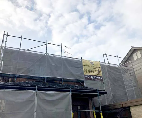 新潟市北区T様邸外壁塗装前_シート