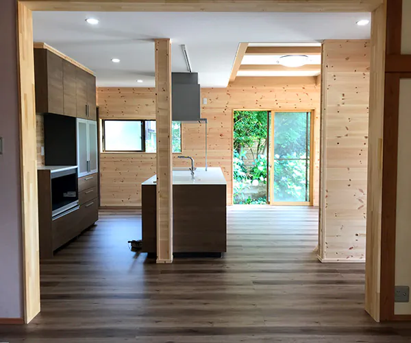 新発田市S様邸キッチンリフォーム後_アイランドキッチン