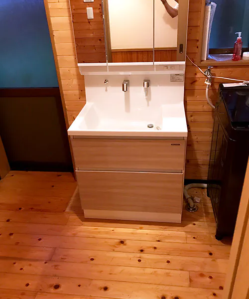 新発田市S様邸風呂リフォーム後_洗面台