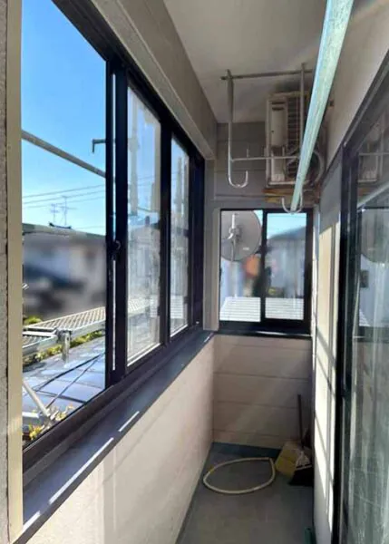 新潟市北区S様邸二世帯リフォーム後_バルコニー窓