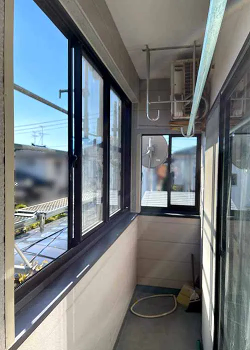 新潟市北区S様邸二世帯リフォーム後_バルコニー窓