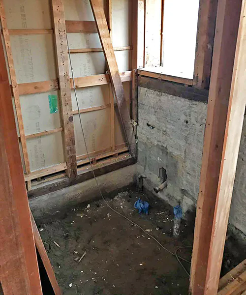 新潟市北区K様邸　お風呂リフォーム中_解体