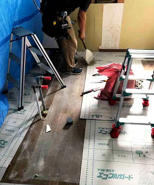 新潟市北区Y様邸キッチンリフォーム中_解体