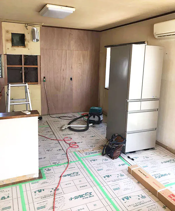 新潟市北区A様邸水まわりリフォーム中_キッチン