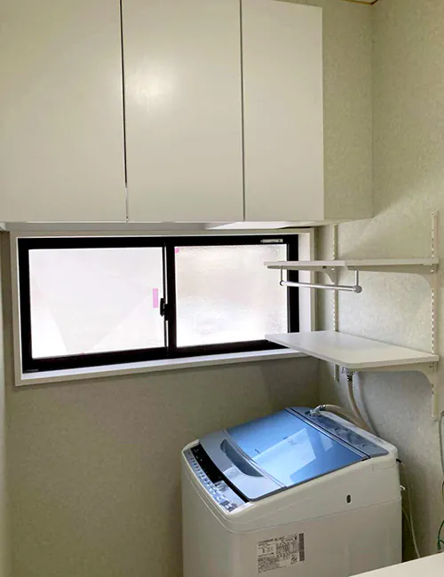 新潟市北区M様邸お風呂リフォーム後_収納