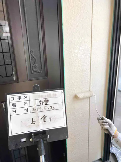 新潟市北区M様邸　外壁リフォーム中_玄関