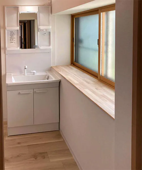 新潟市江南区Y様邸_水まわりリフォーム後_洗面脱衣室