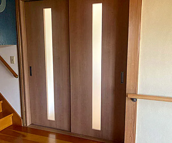新潟市北区K様邸リフォーム後_2枚引き戸