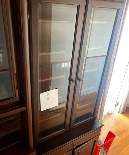 新潟市北区K様邸　キッチンリフォーム_廃棄する食器棚