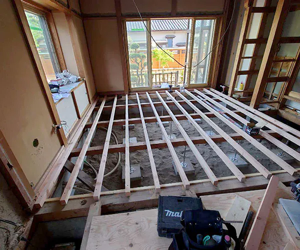 新潟市北区K様邸　和室リフォーム中_根太