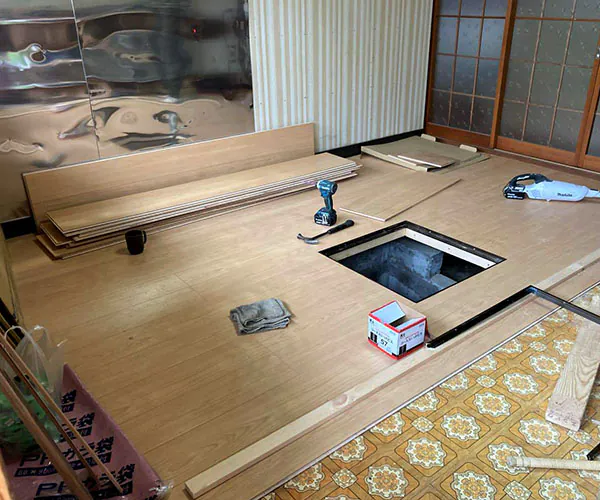阿賀野市I様邸　内装リフォーム中_キッチン
