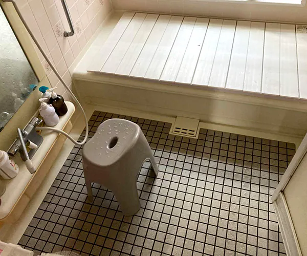 新発田市K様邸お風呂リフォーム前_タイル浴室