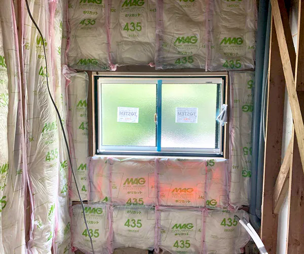 新発田市K様邸　風呂リフォーム中_断熱材