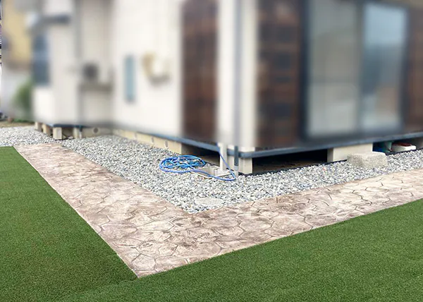 新潟市北区S様邸　お庭リフォーム後_砂利