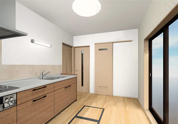 阿賀野市A様邸　キッチン等リフォーム後_イメージパース