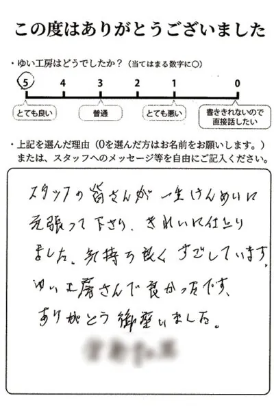 新潟市北区K様のお声(水まわりリフォーム)